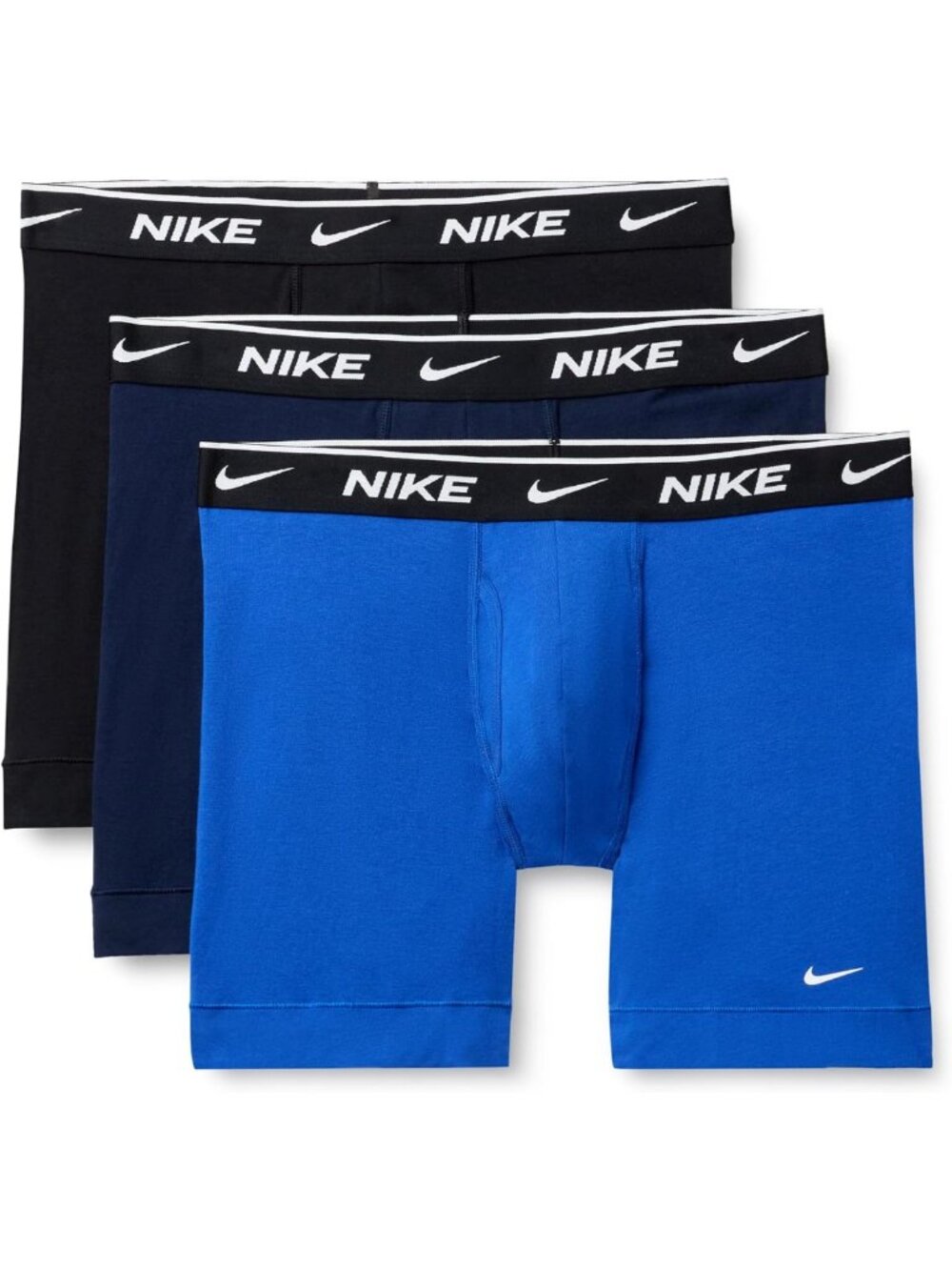 Comfortable Men's Cotton Stretch Boxer Briefs with Fly - 3-Pack Essentials